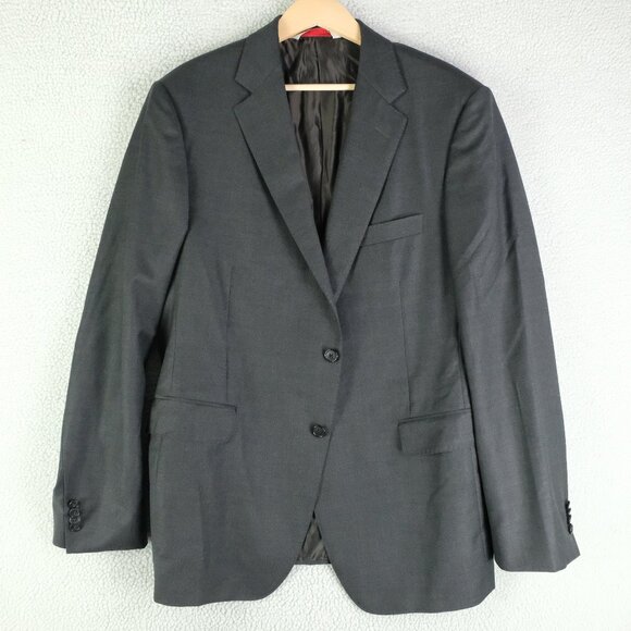 Samuelsohn Blazer Mens 42S Gray Two Button Double Vent Harry Rosen Super 100S - Picture 1 of 15